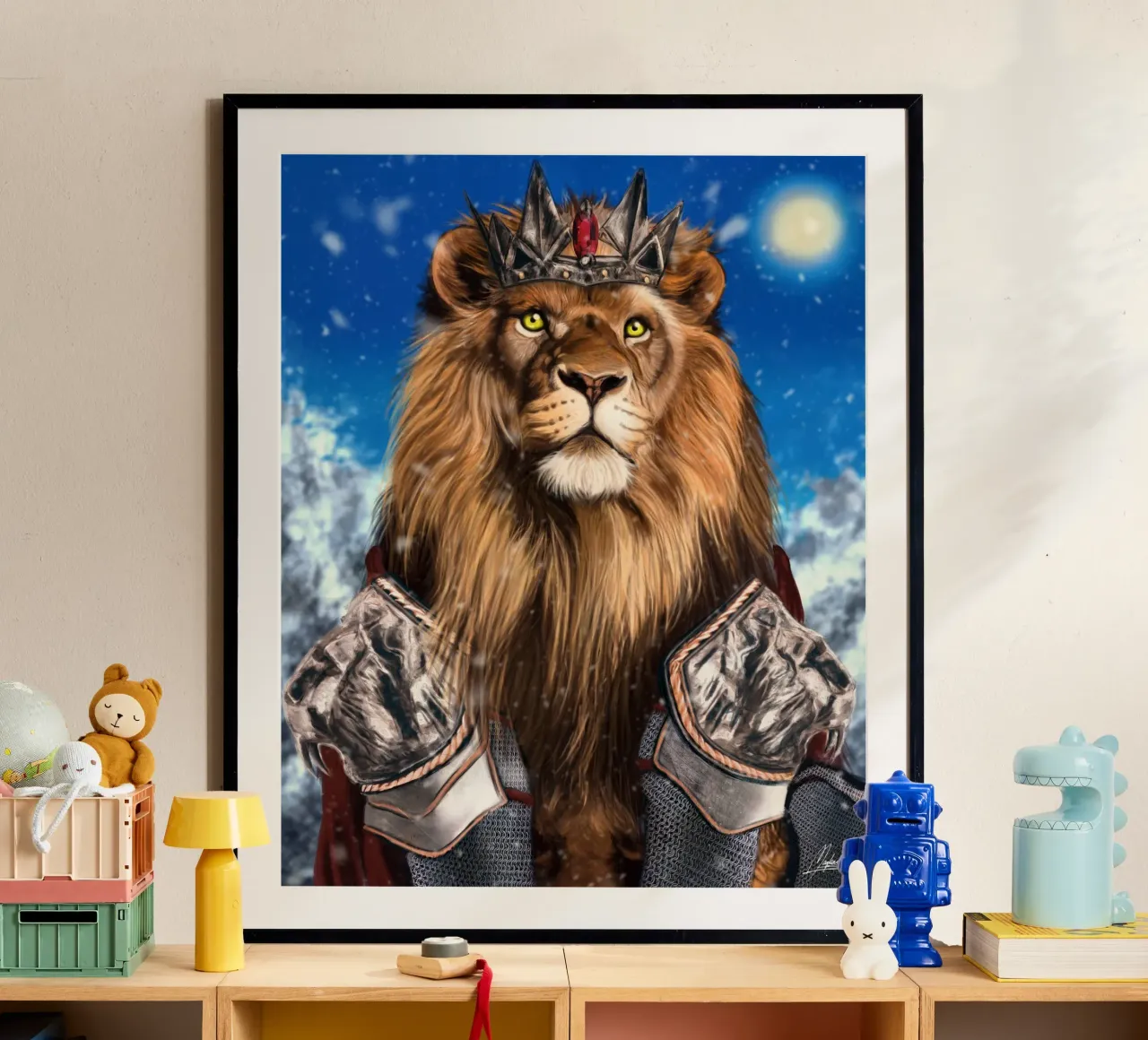 Il Re Rosso poster con telaio in alluminio da Mayka ienova