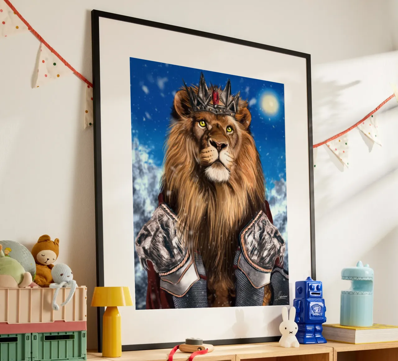 Il Re Rosso poster con telaio in alluminio da Mayka ienova
