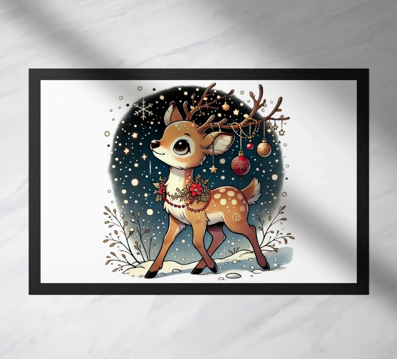 Starry Deer doormat by FluffyToons