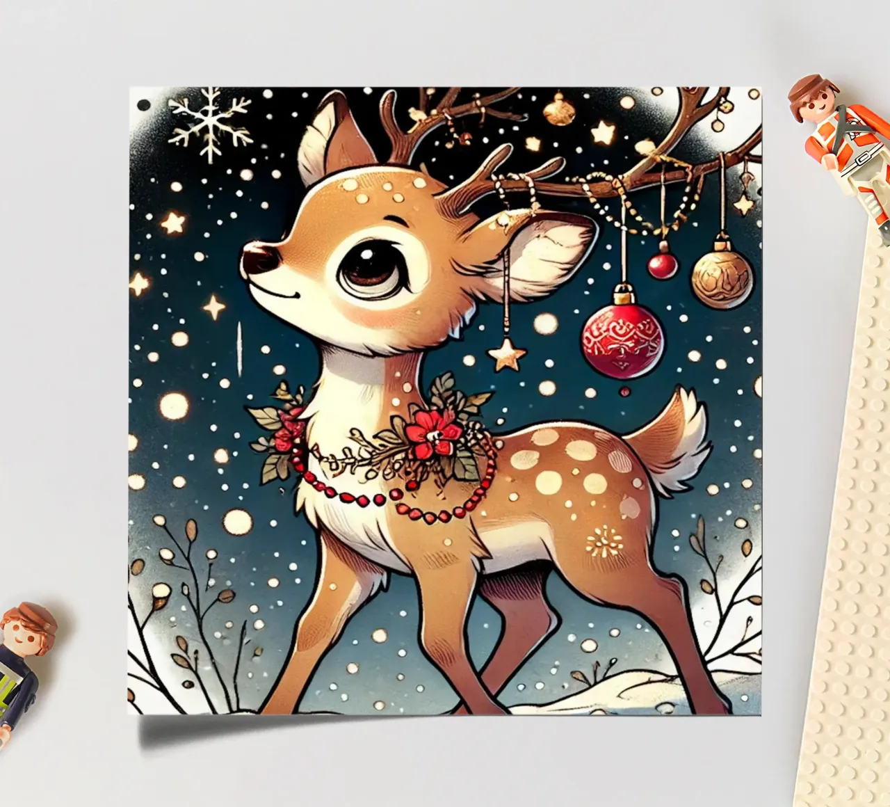 Starry Deer sticker sheet by FluffyToons