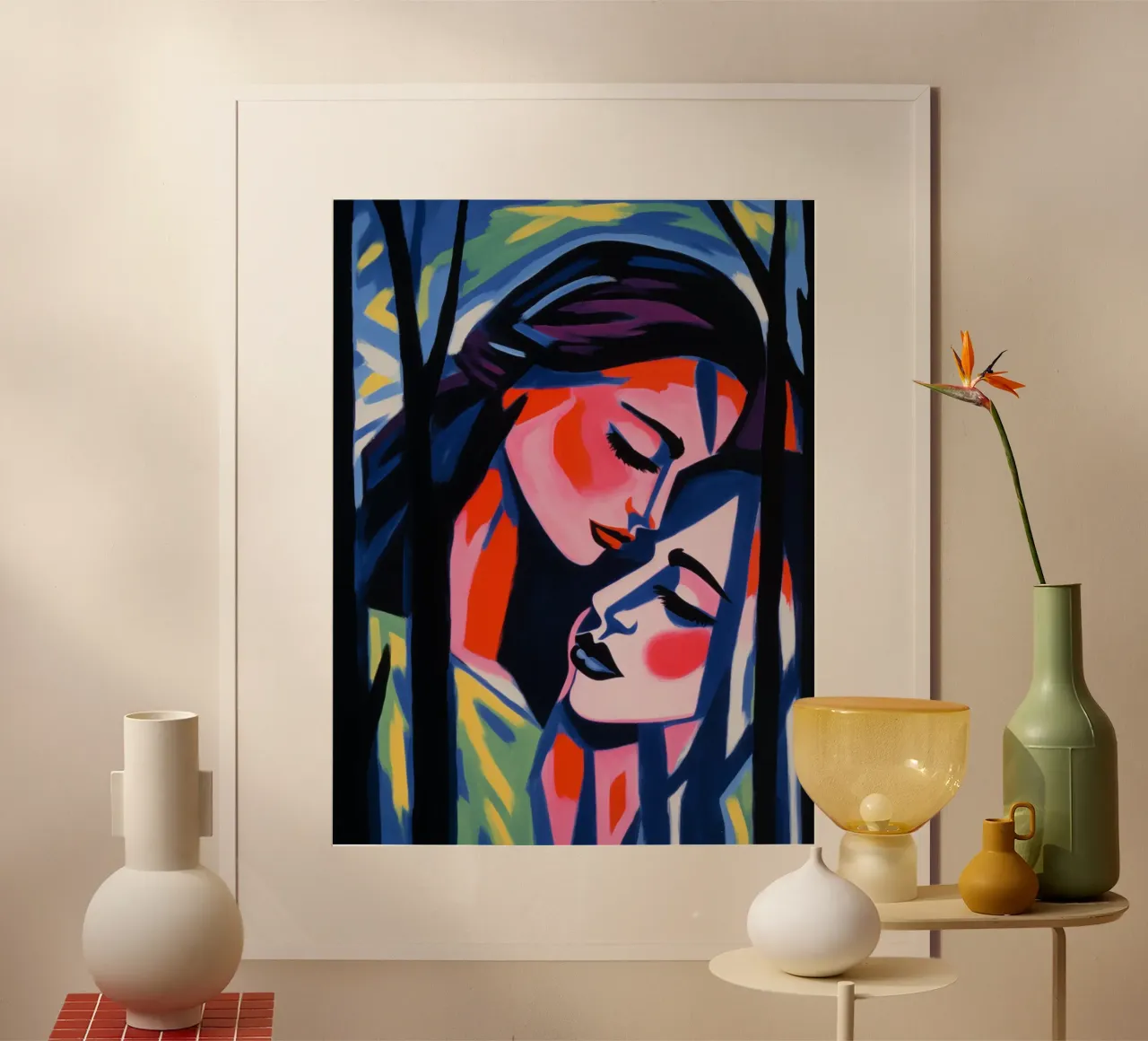 Baci e lacrime | Pittura espressionista carta hahnemühle da Autofocus