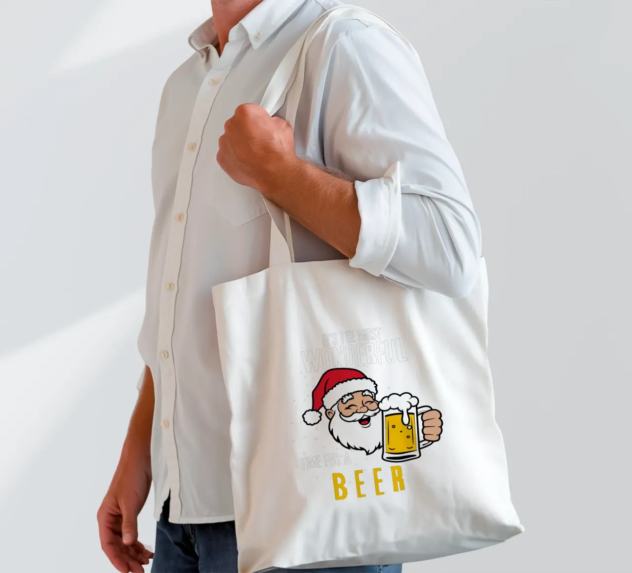ES IST DIE SCHÖNSTE ZEIT FÜR EIN BIER IV Jutebeutel von ArtDesign by KBK
