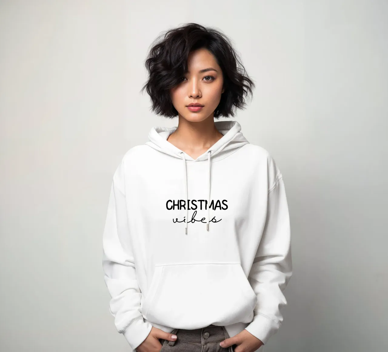 CHRISTMAS vibes felpa con cappuccio da ArtDesign by KBK