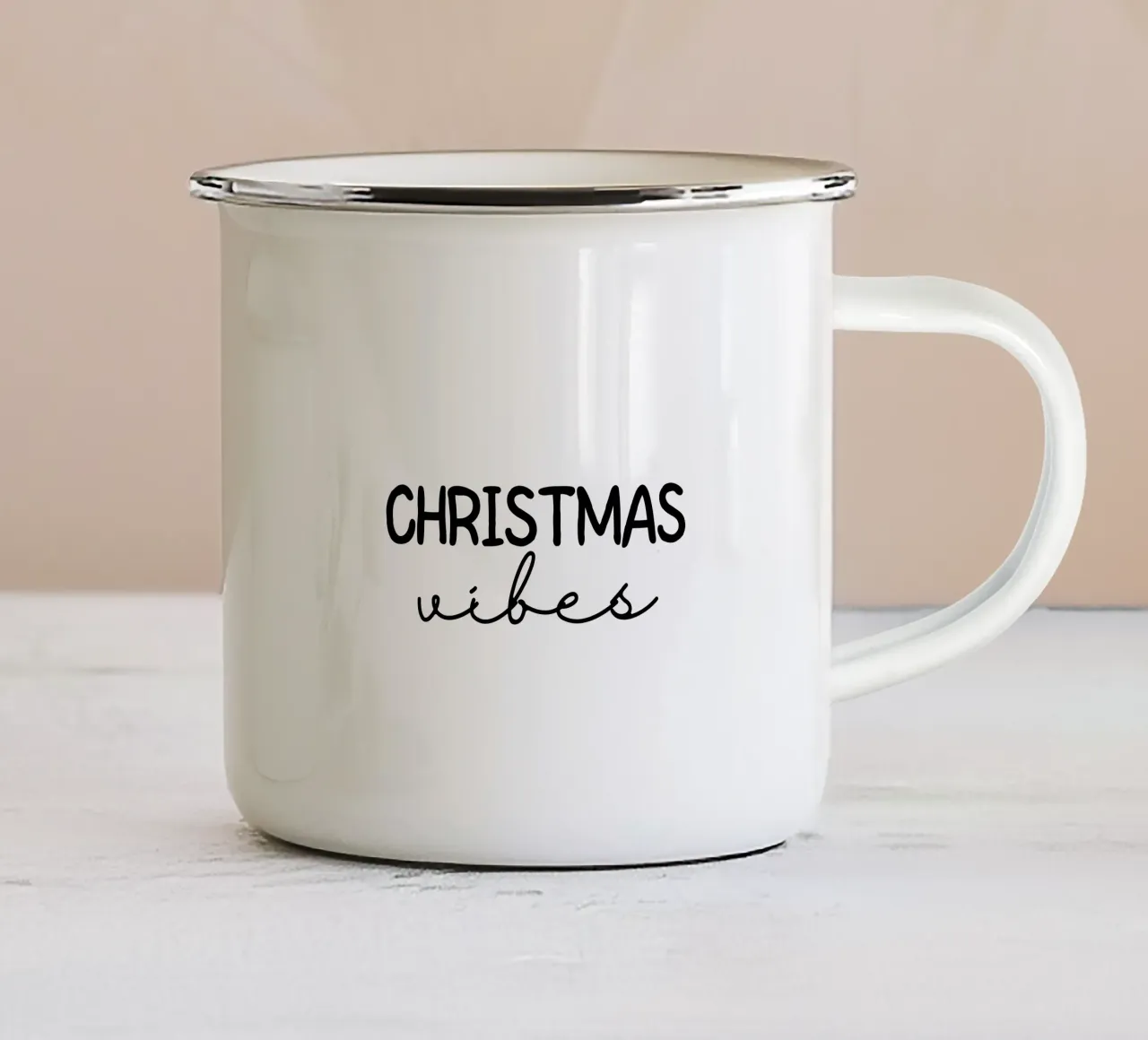 CHRISTMAS vibes tazza in smalto da ArtDesign by KBK