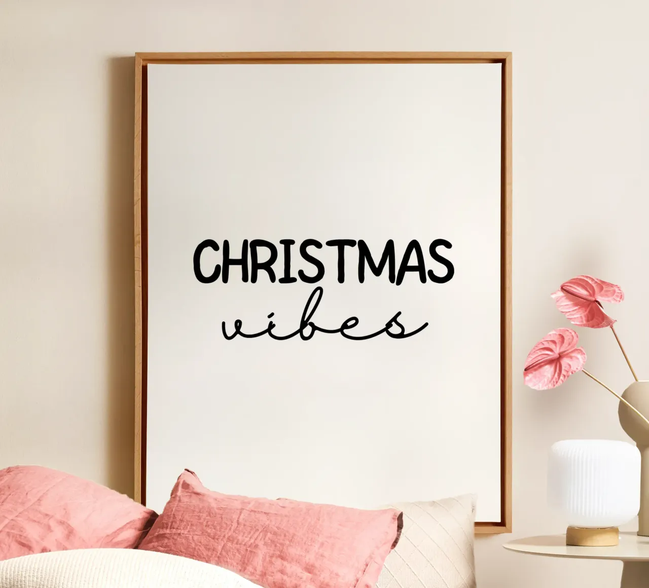 CHRISTMAS vibes tela con Cornice a cassetta da ArtDesign by KBK