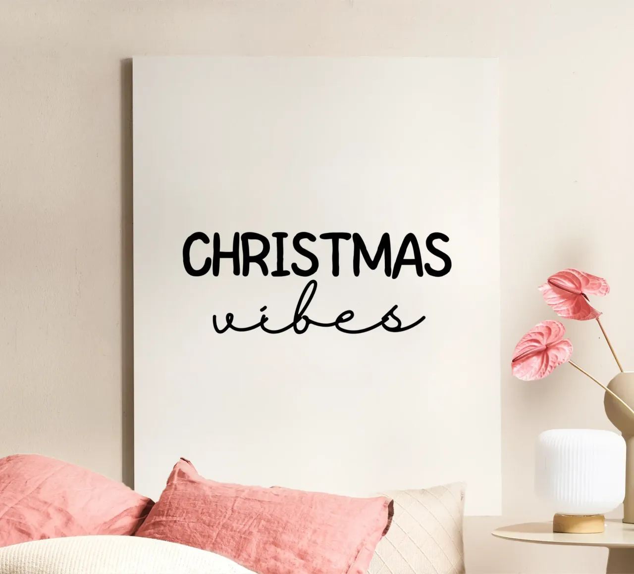 CHRISTMAS vibes tela con Cornice a cassetta da ArtDesign by KBK