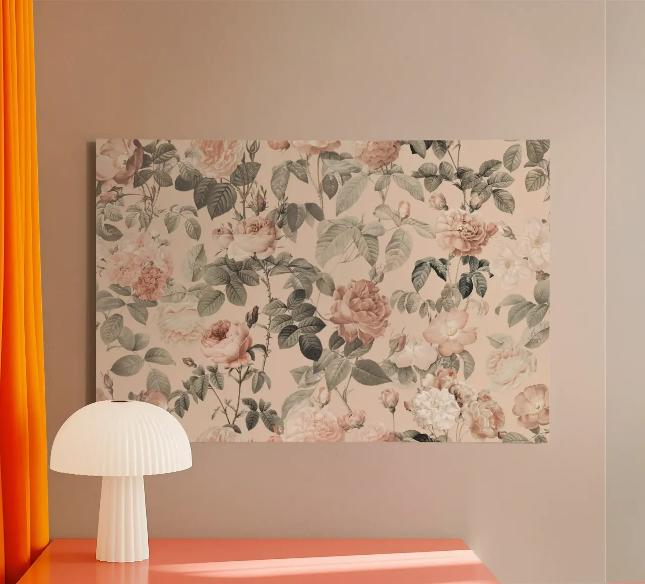 Pierre-Joseph Redoute Vintage French Rose Flowers canvas by Andrea Haase Floral Passion