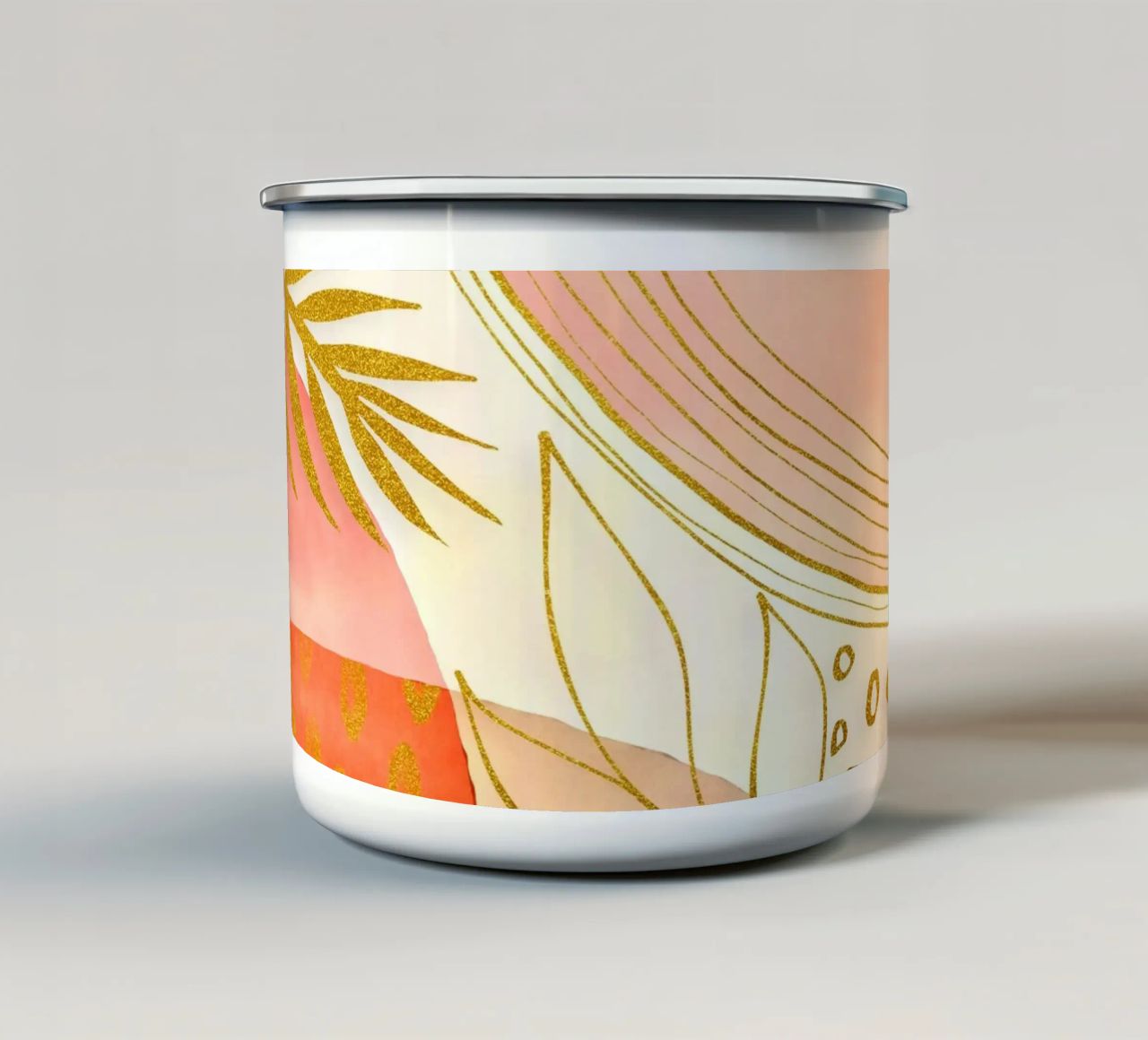 Warm Boho Fantasy Botanisch Emaille Tasse von Andrea Haase Modern Home