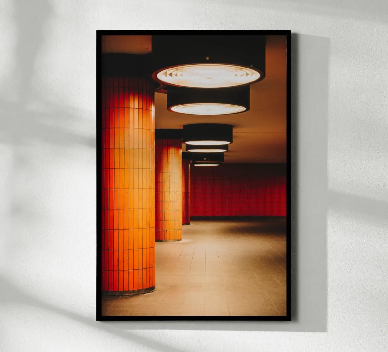 Tunnel della metropolitana di Berlino, fotografia di industria e architettura poster da Bold and Retro
