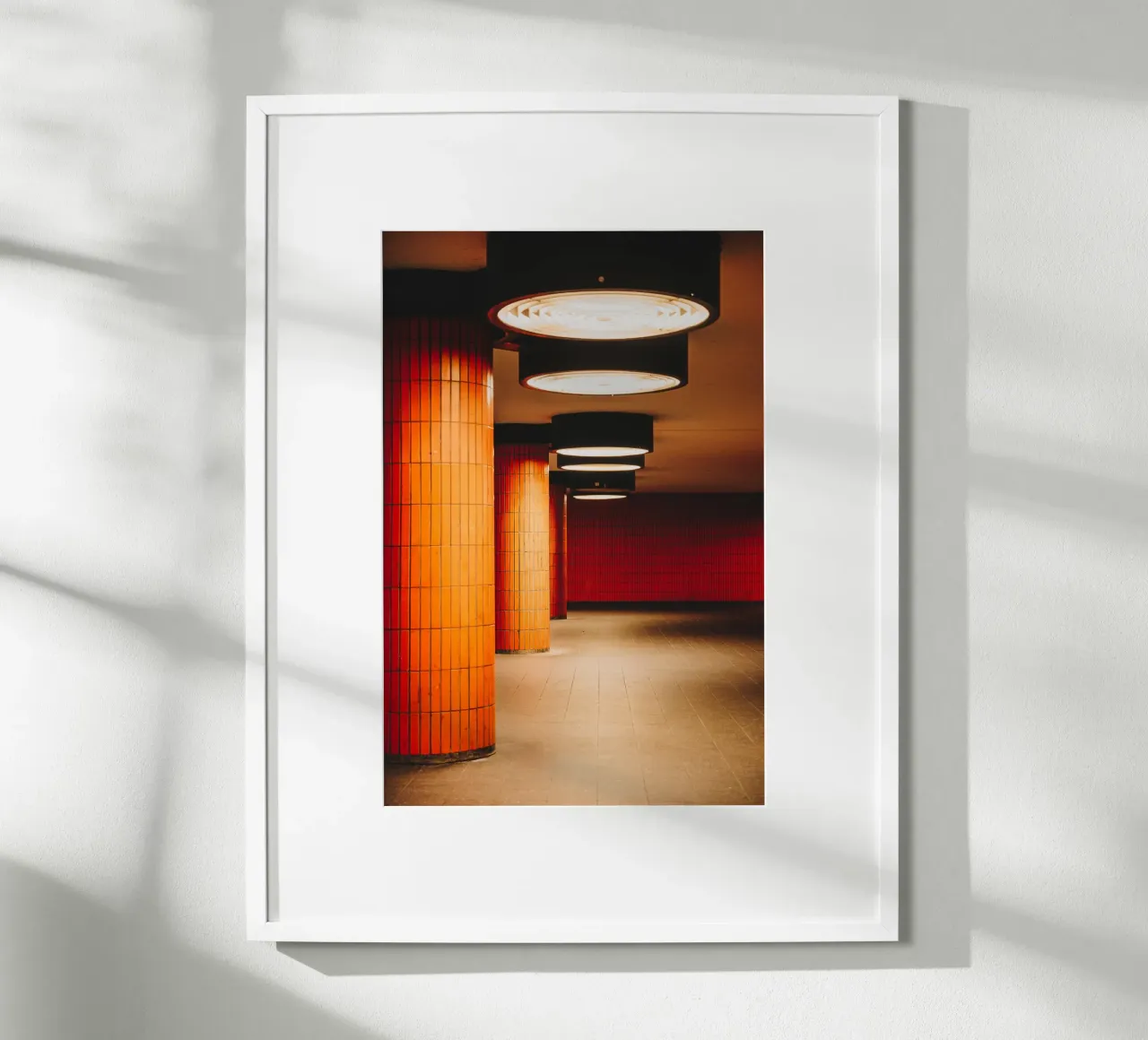 Tunnel della metropolitana di Berlino, fotografia di industria e architettura poster da Bold and Retro