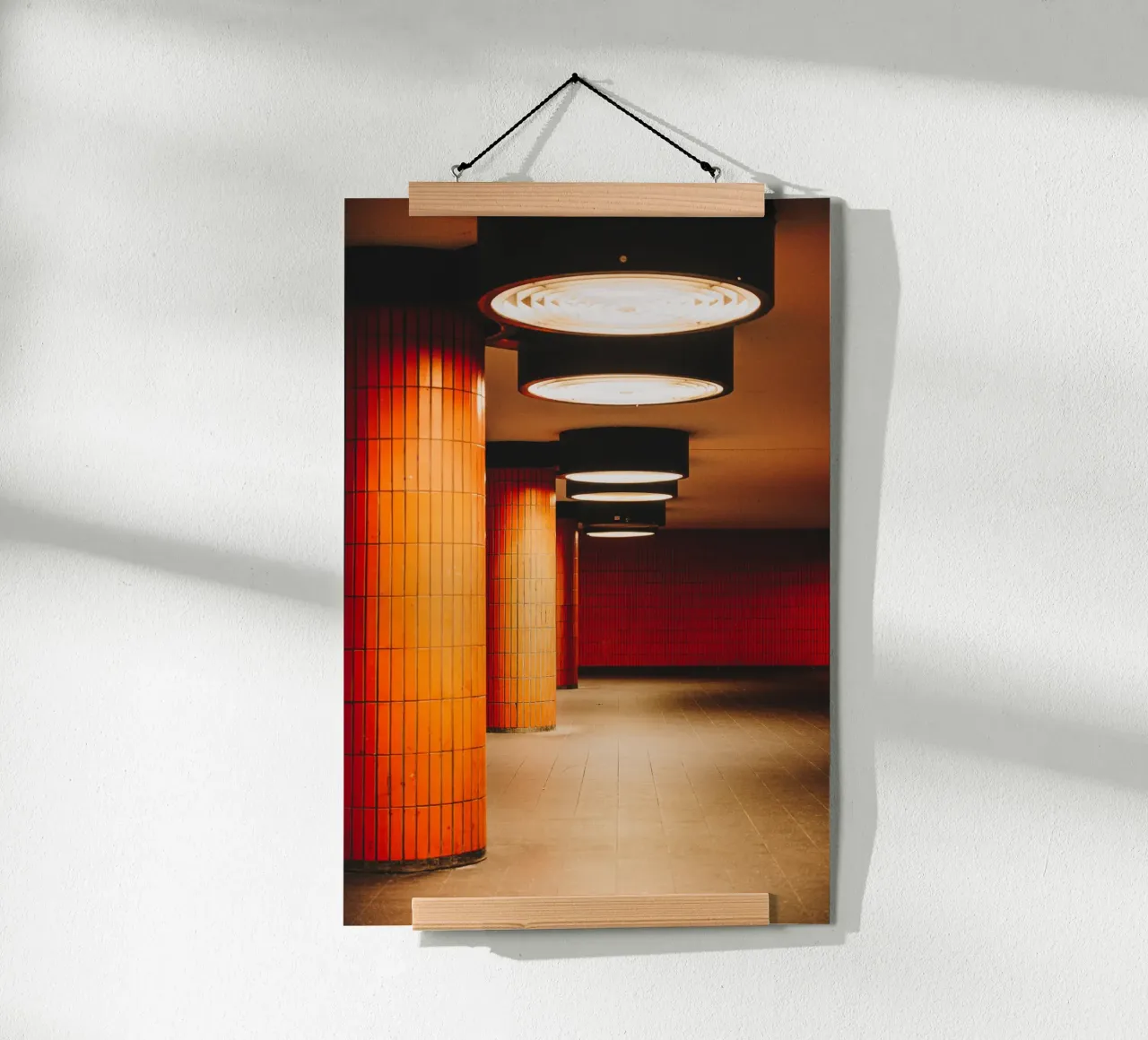 Tunnel della metropolitana di Berlino, fotografia di industria e architettura poster da Bold and Retro