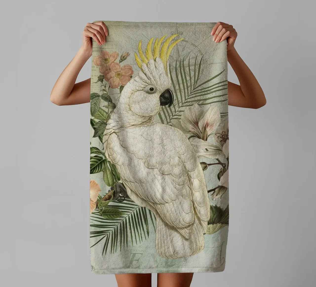 Nostalgia del cacatua d'epoca asciugamano da bagno da Andrea Haase Vintage World