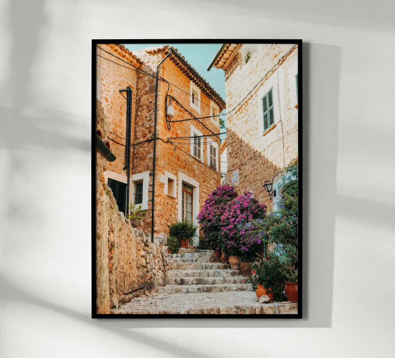 Mallorca - Treppe in Fornalutx, Serra de Tramuntana poster da Bold and Retro