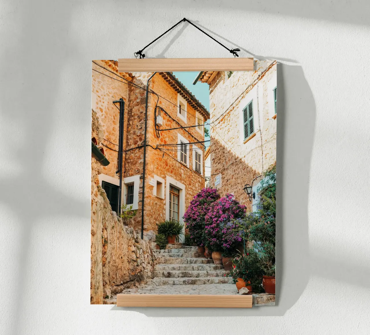 Mallorca - Treppe in Fornalutx, Serra de Tramuntana poster da Bold and Retro