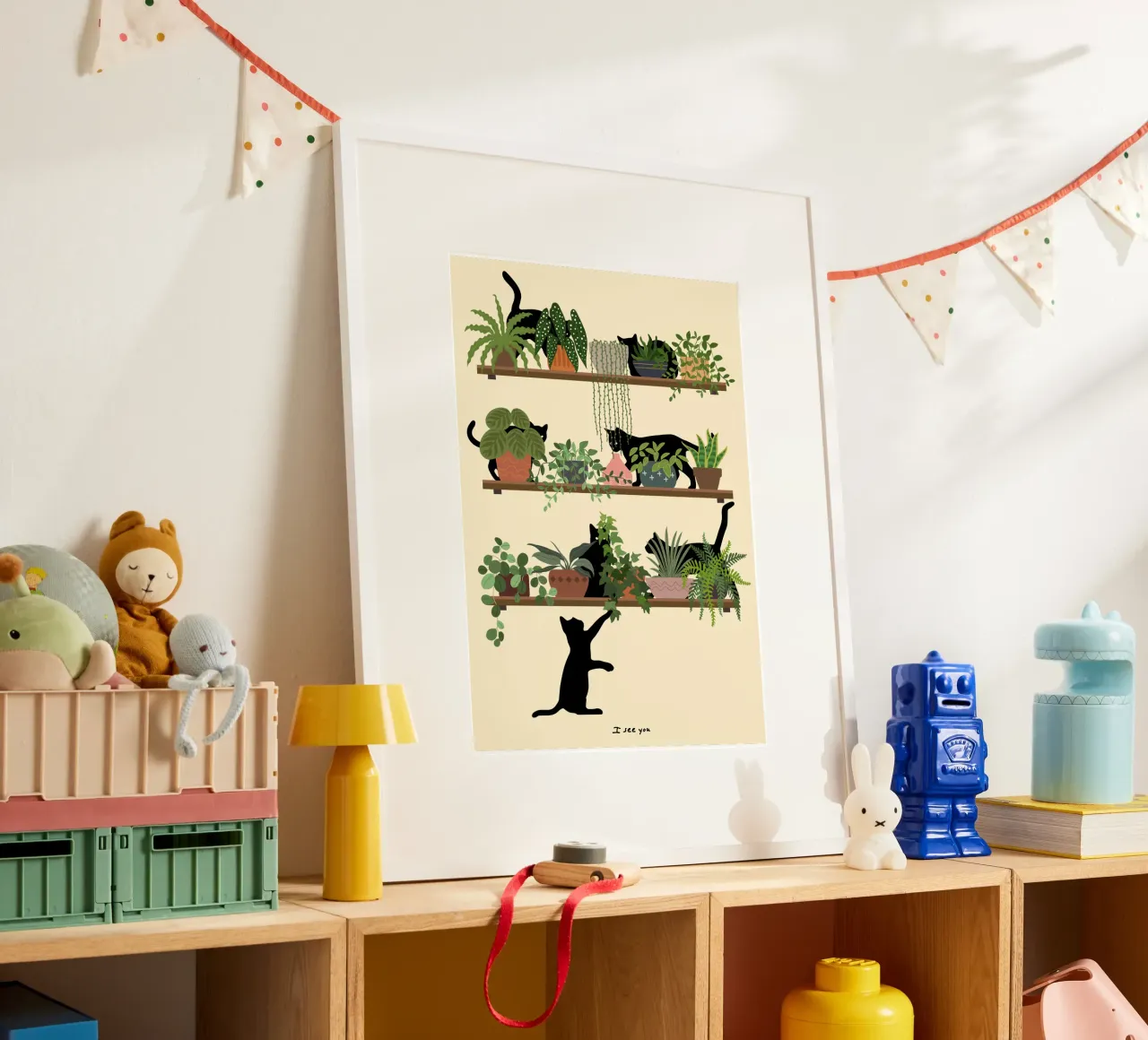 Gatti e piante - Regalo per gli amanti dei gatti poster da Mashtup