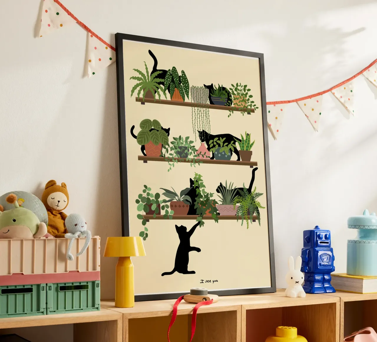 Gatti e piante - Regalo per gli amanti dei gatti poster da Mashtup