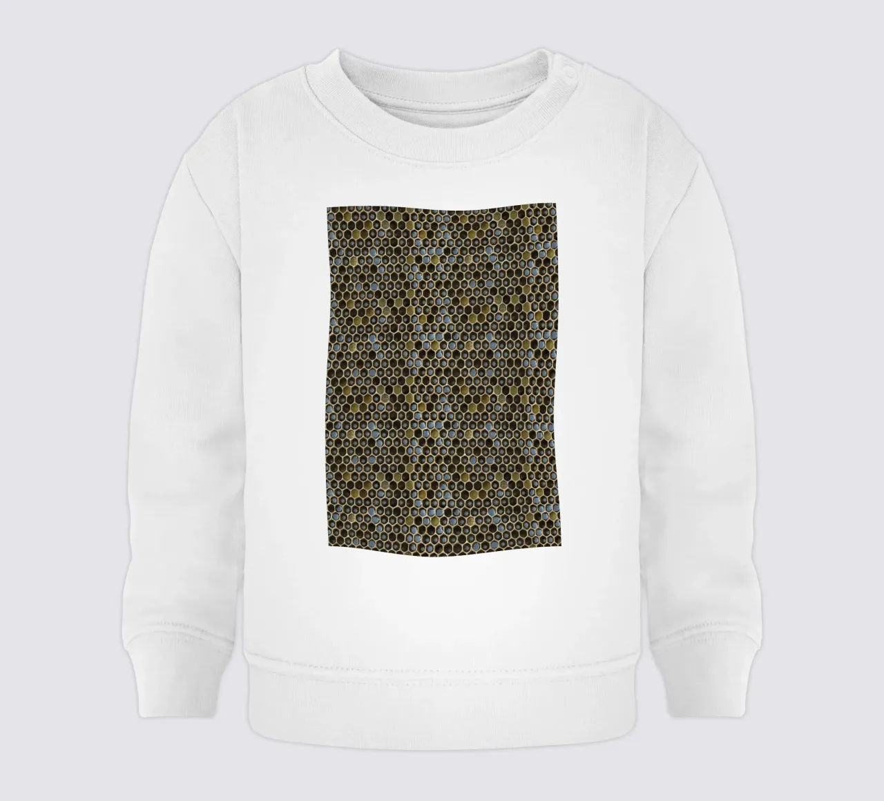 Golden Geometry: Honeycomb Pattern felpa neonato da Curious Collections by Marielle Leenders