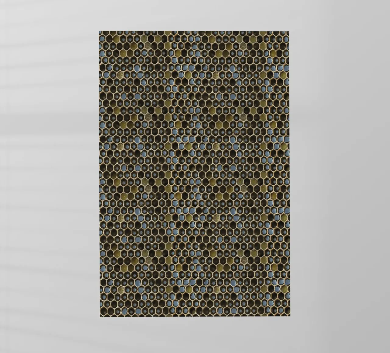 Golden Geometry: Honeycomb Pattern pellicola backlit da Curious Collections by Marielle Leenders