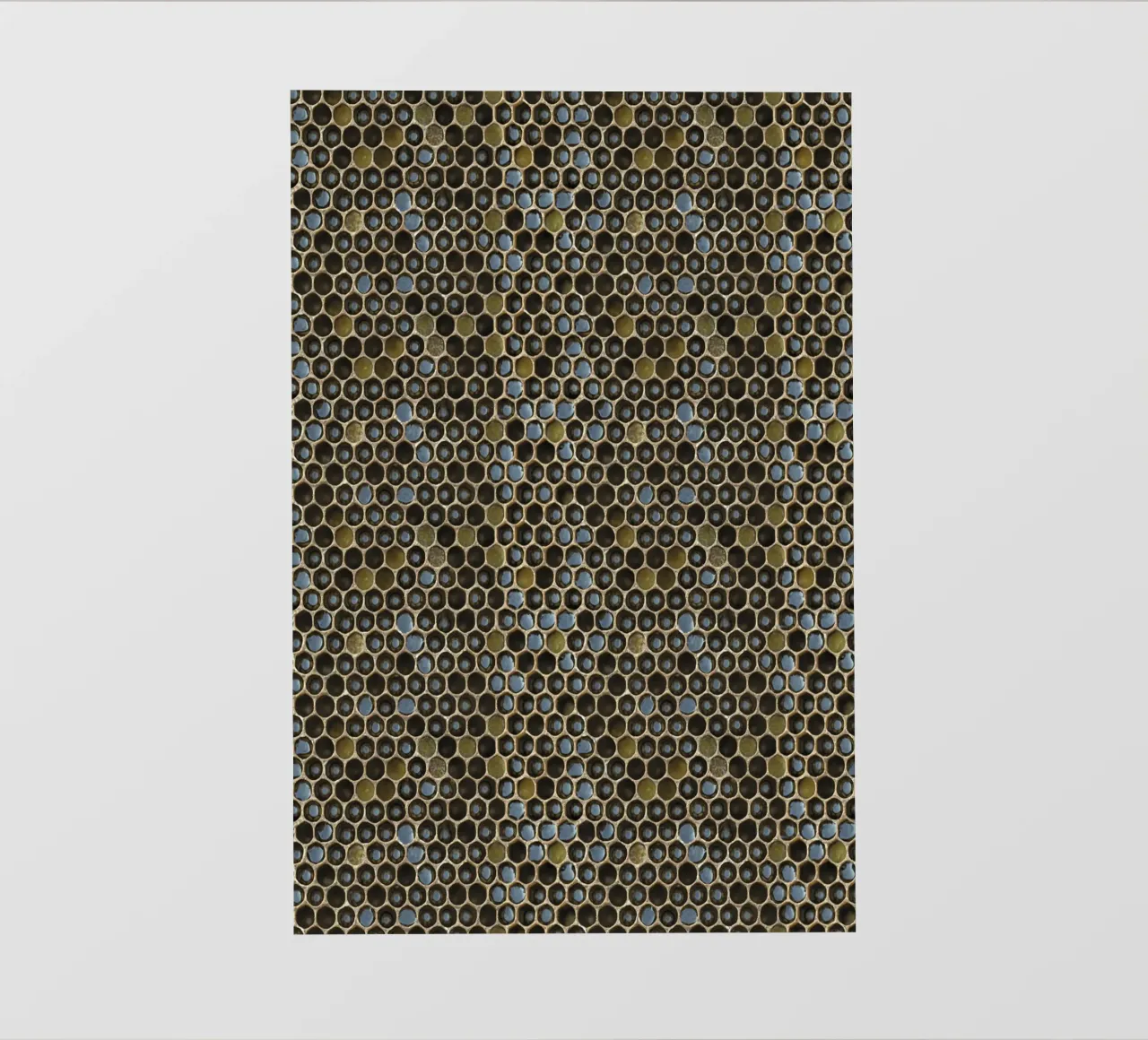 Golden Geometry: Honeycomb Pattern pellicola backlit da Curious Collections by Marielle Leenders