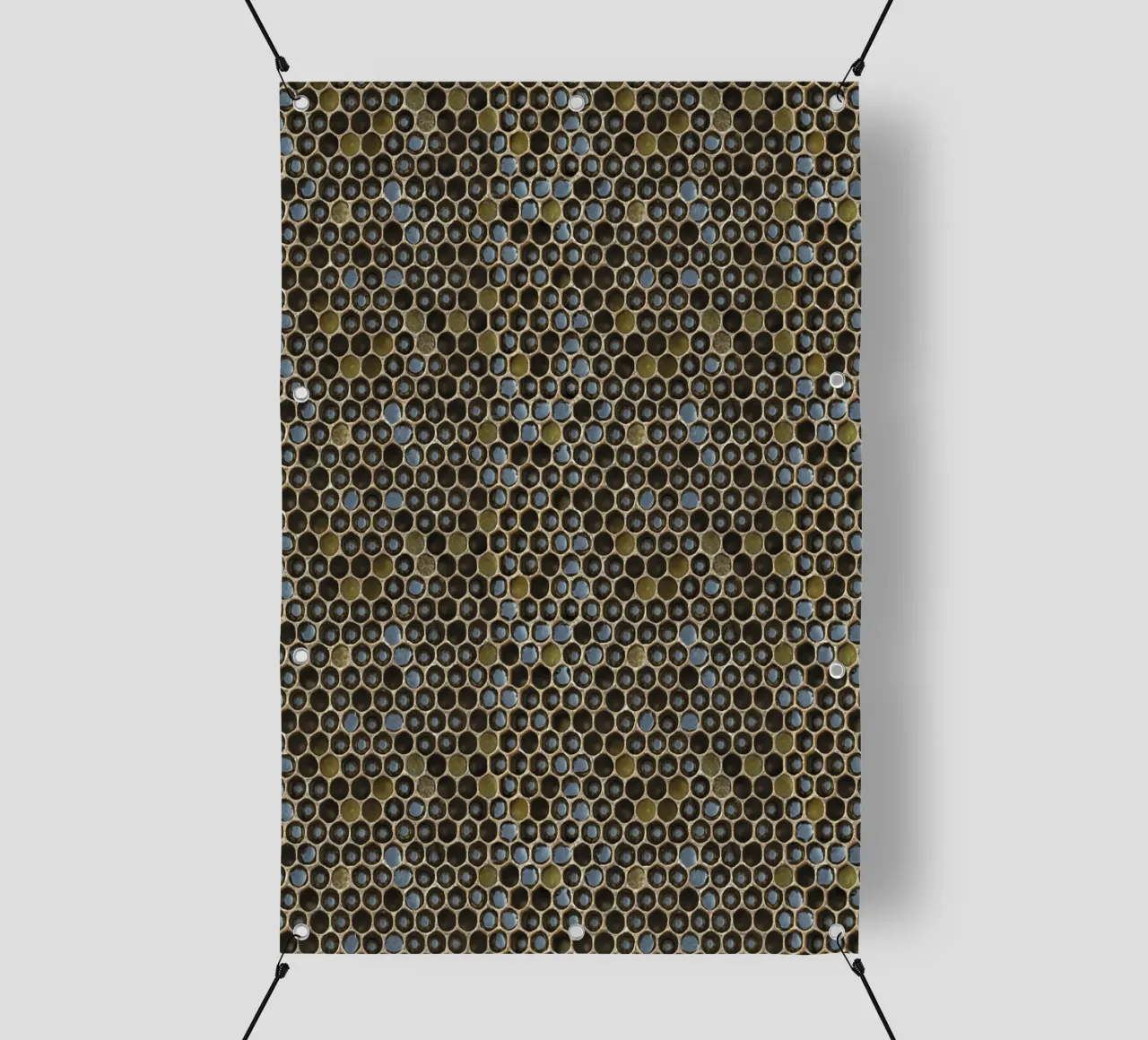 Golden Geometry: Honeycomb Pattern telo in pvc da Curious Collections by Marielle Leenders