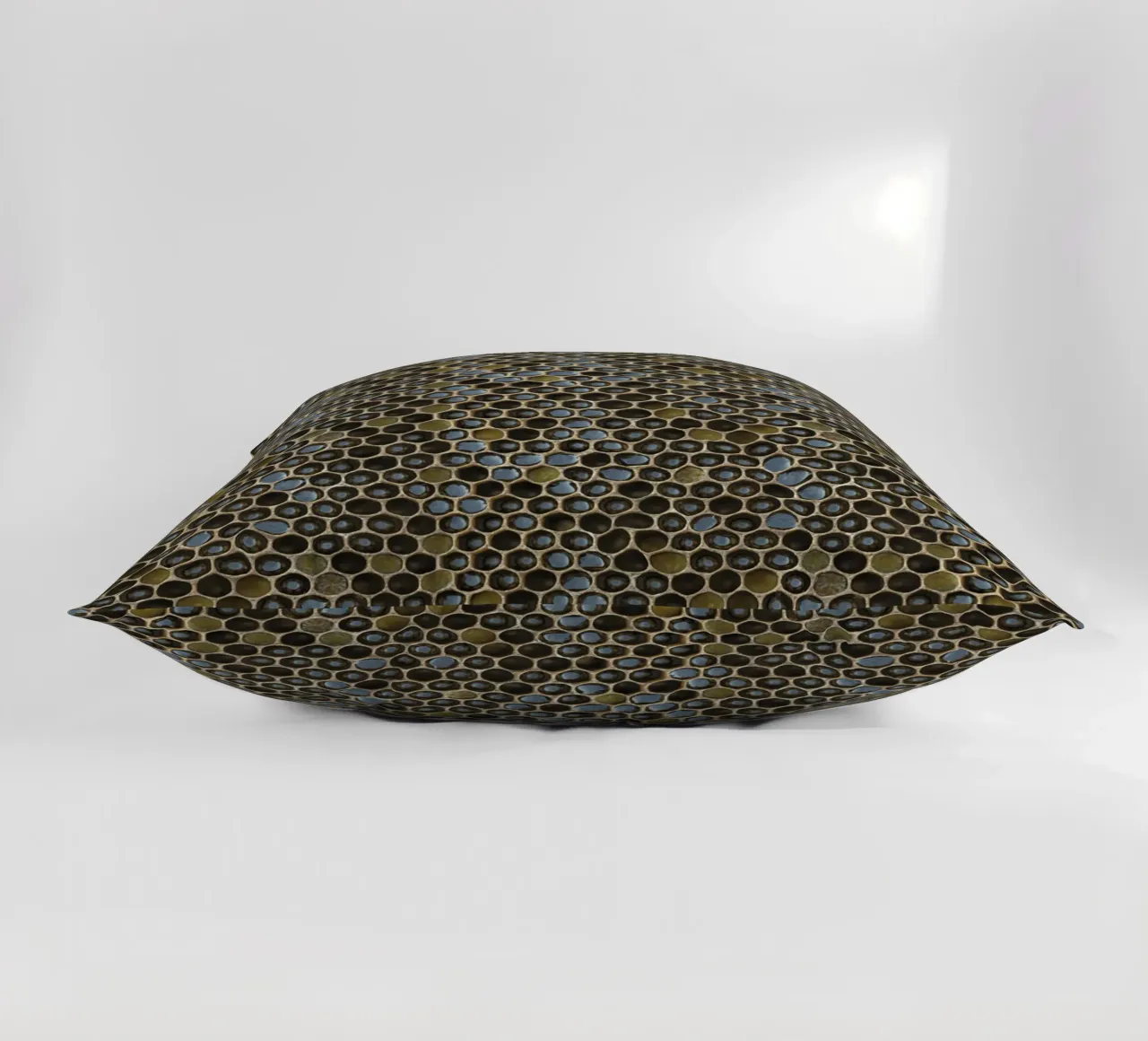 Golden Geometry: Honeycomb Pattern cuscino da Curious Collections by Marielle Leenders