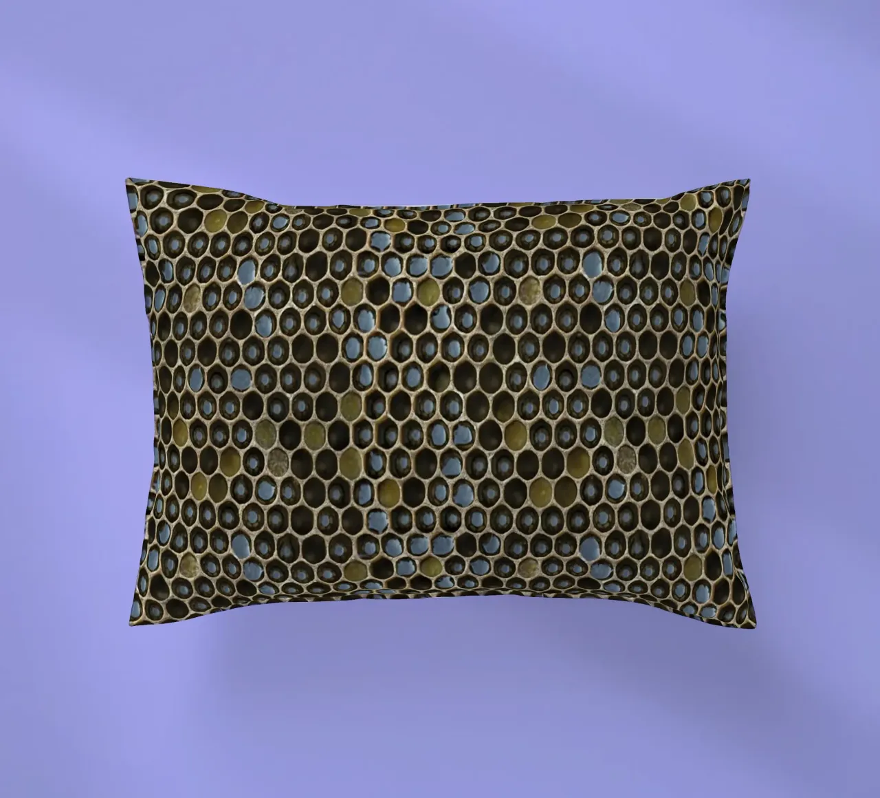 Golden Geometry: Honeycomb Pattern cuscino da Curious Collections by Marielle Leenders