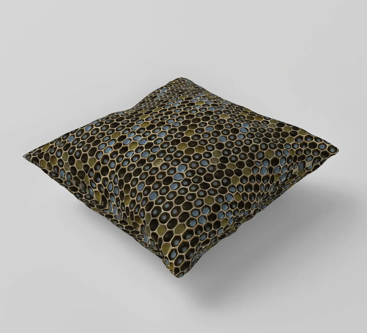 Golden Geometry: Honeycomb Pattern cuscino da Curious Collections by Marielle Leenders