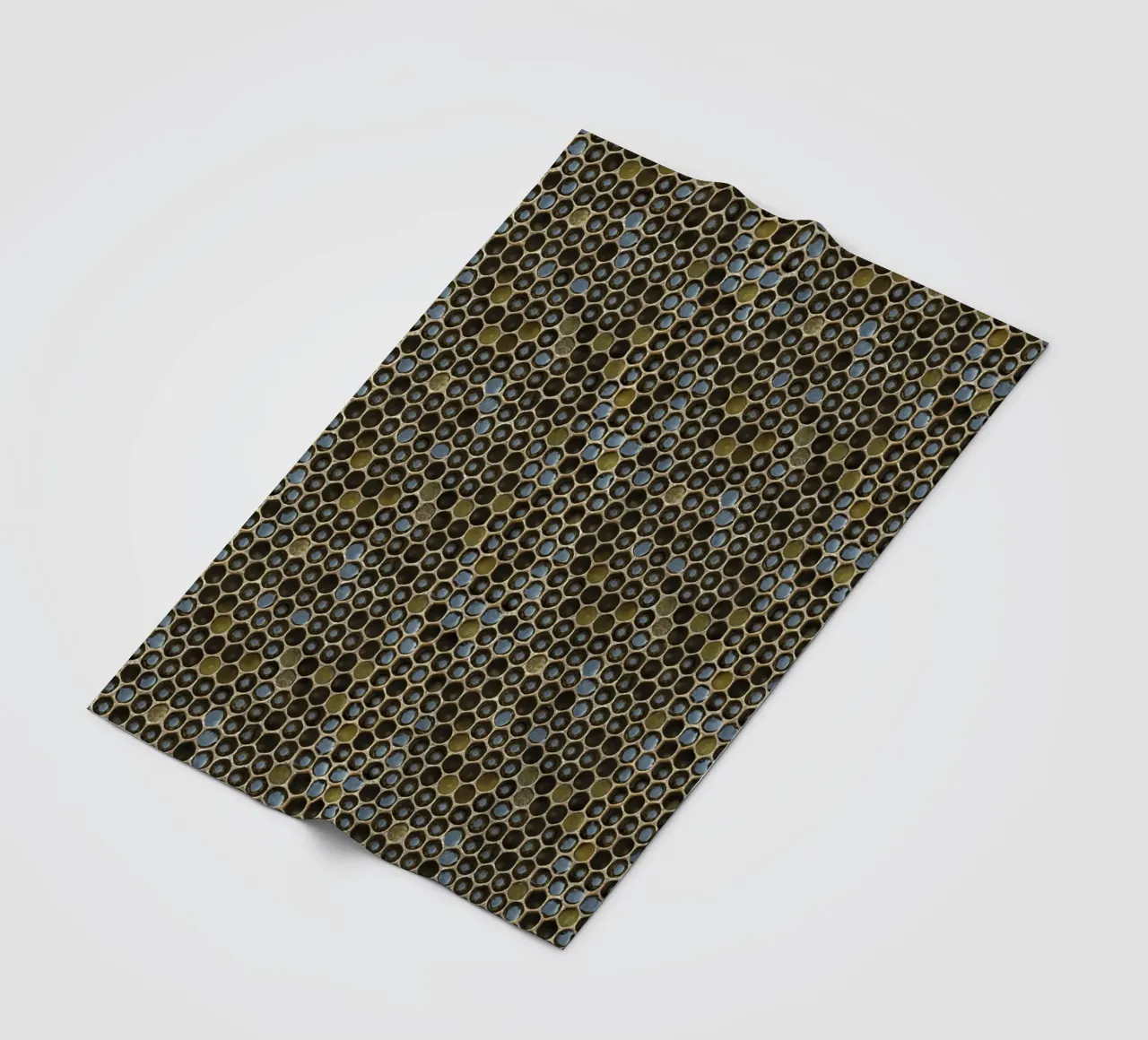 Golden Geometry: Honeycomb Pattern coperta in pile da Curious Collections by Marielle Leenders