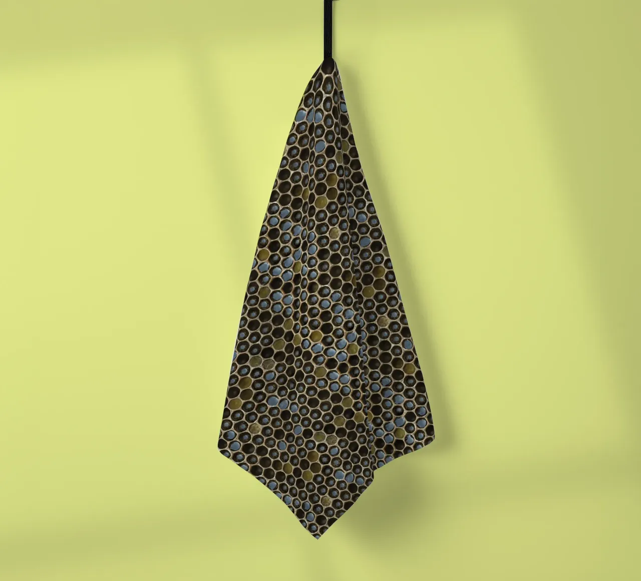 Golden Geometry: Honeycomb Pattern canovaccio da cucina da Curious Collections by Marielle Leenders