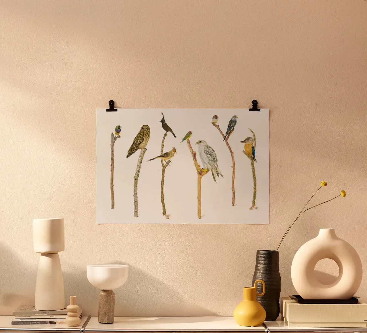 Branching Beauty: Birds on Branches carta hahnemühle da Curious Collections by Marielle Leenders