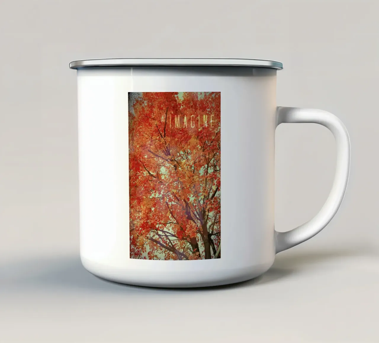 Imagine tazza in smalto da Robin Delean
