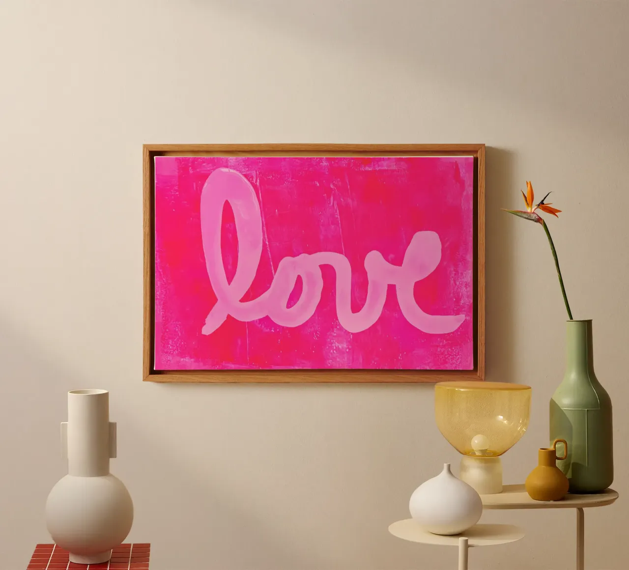 Amore Distressed tela con Cornice a cassetta da FABOArt
