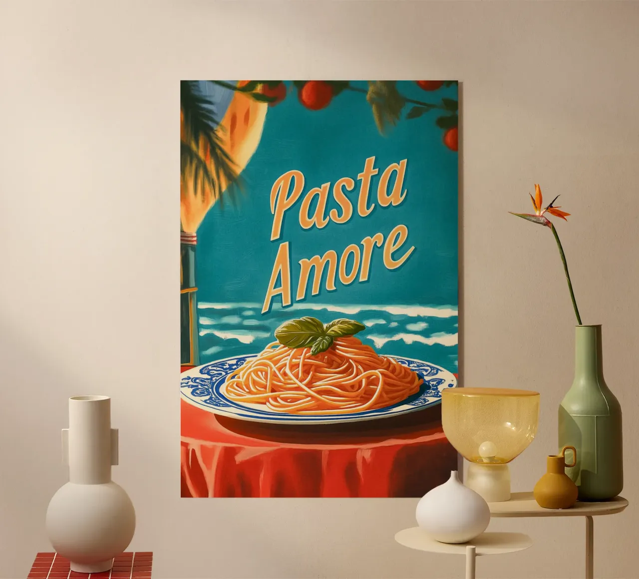 La pasta e il mare plexiglass da Carinaprint