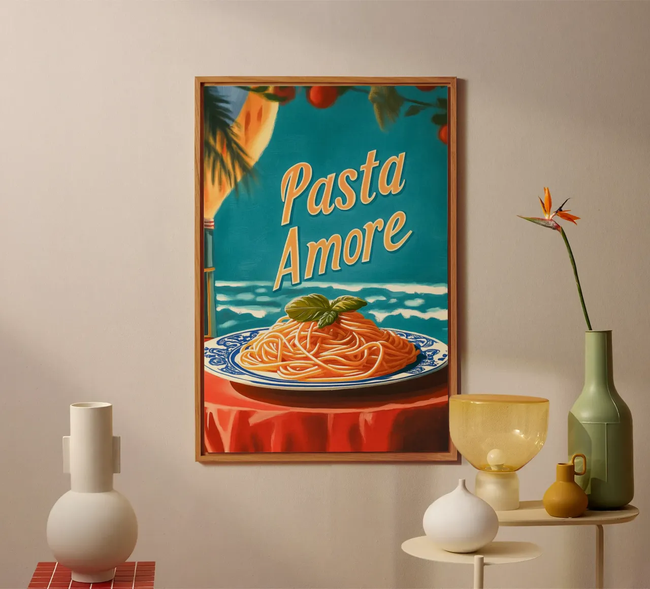 La pasta e il mare alluminio dibond da Carinaprint