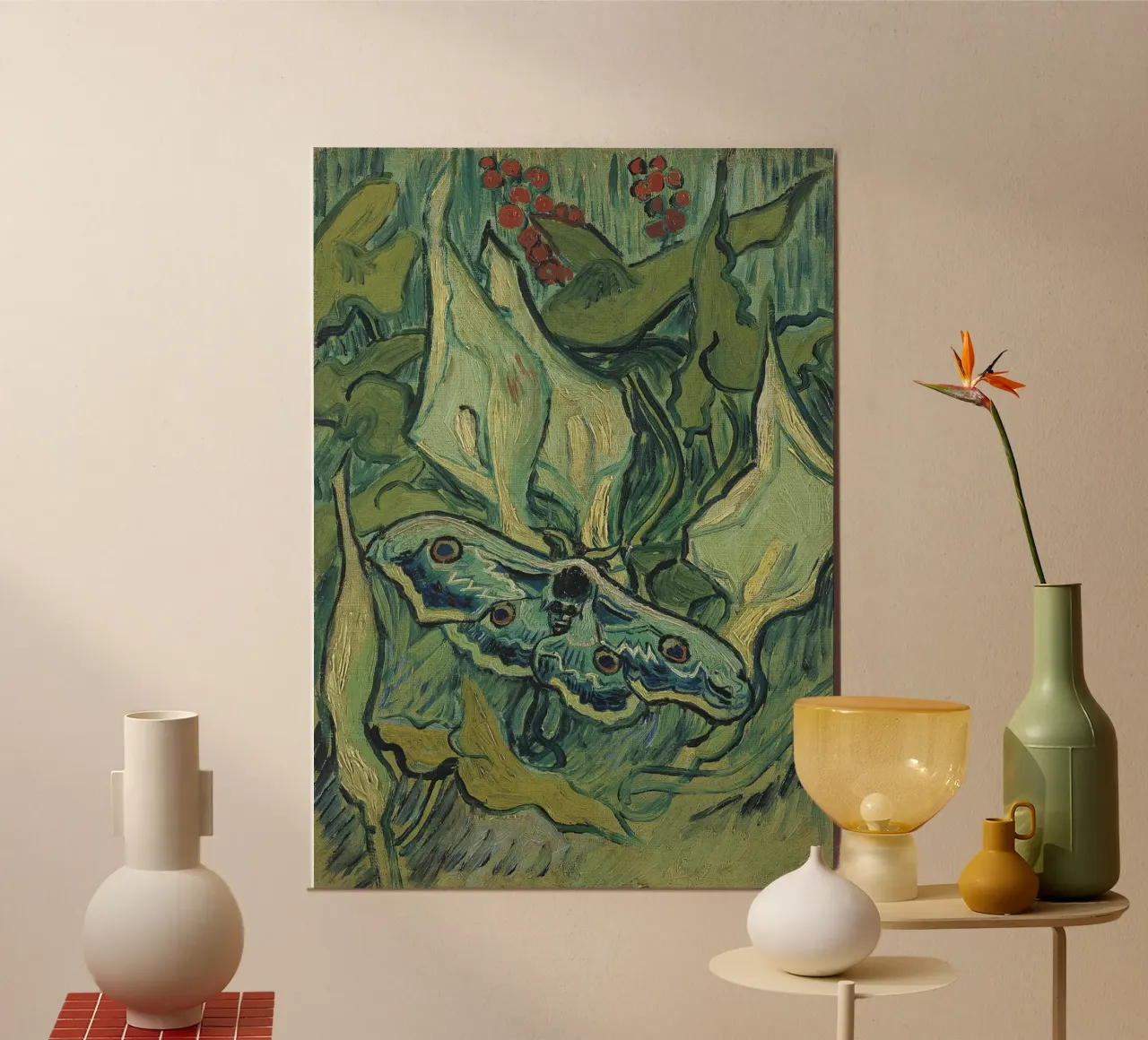 Vincent van Gogh - Kaisermotte poster con telaio in legno da Carinaprint