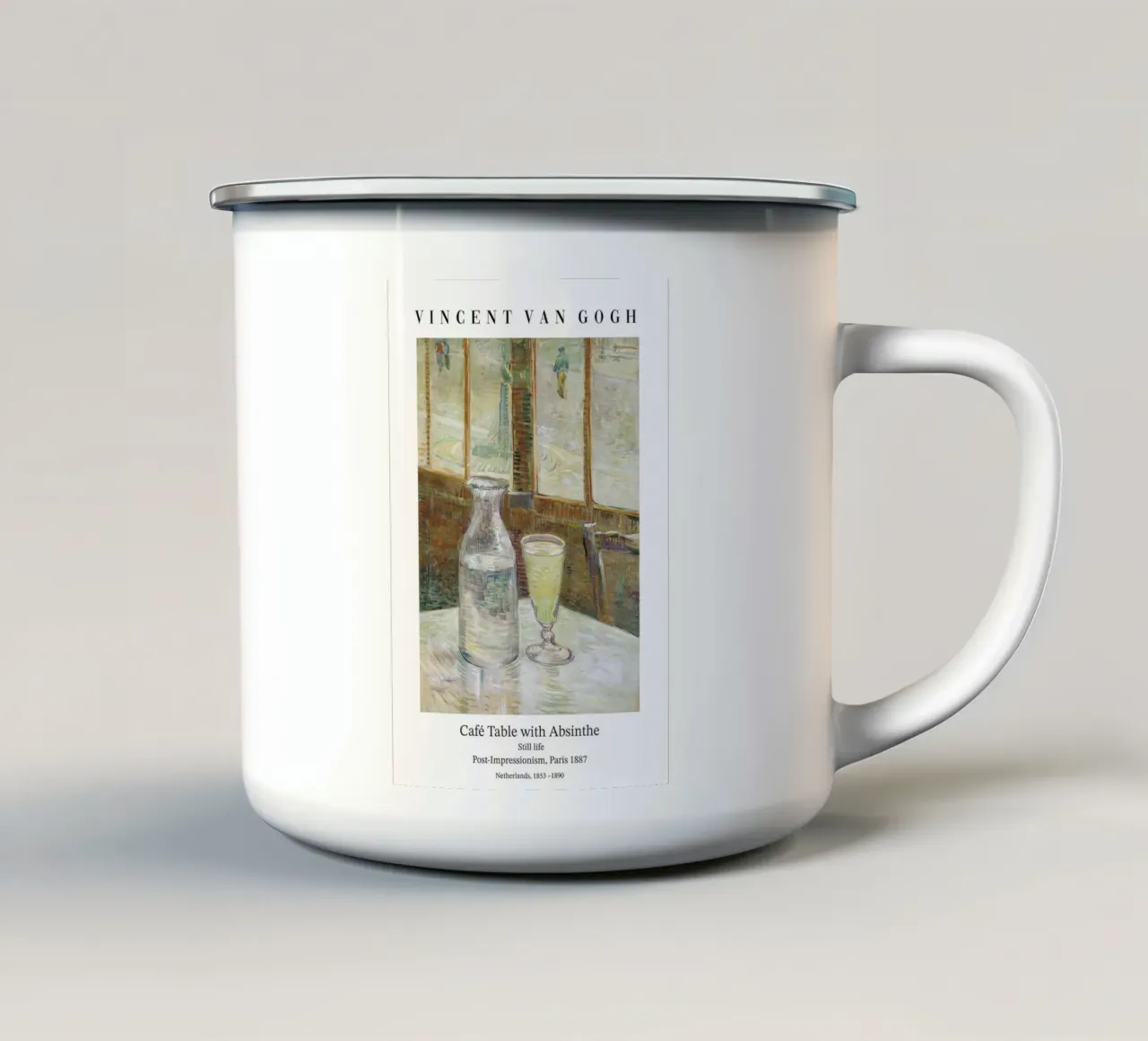 Tavolo da caffè con assenzio tazza in smalto da Carinaprint