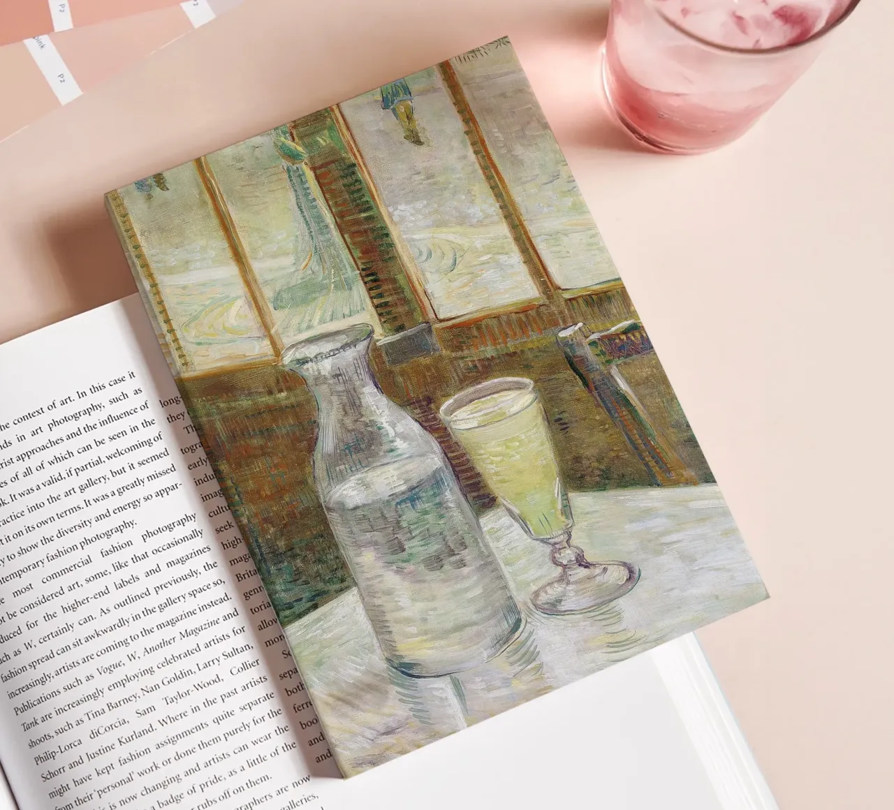 Coffee table with absinthe notebook by Carinaprint
