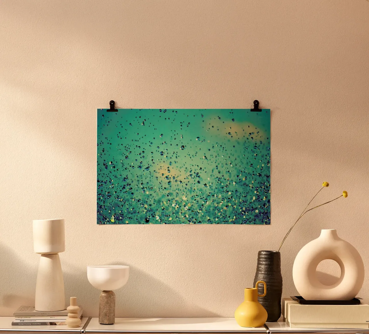 lullaby, Close Your Eyes poster con telaio in alluminio da Robin Delean
