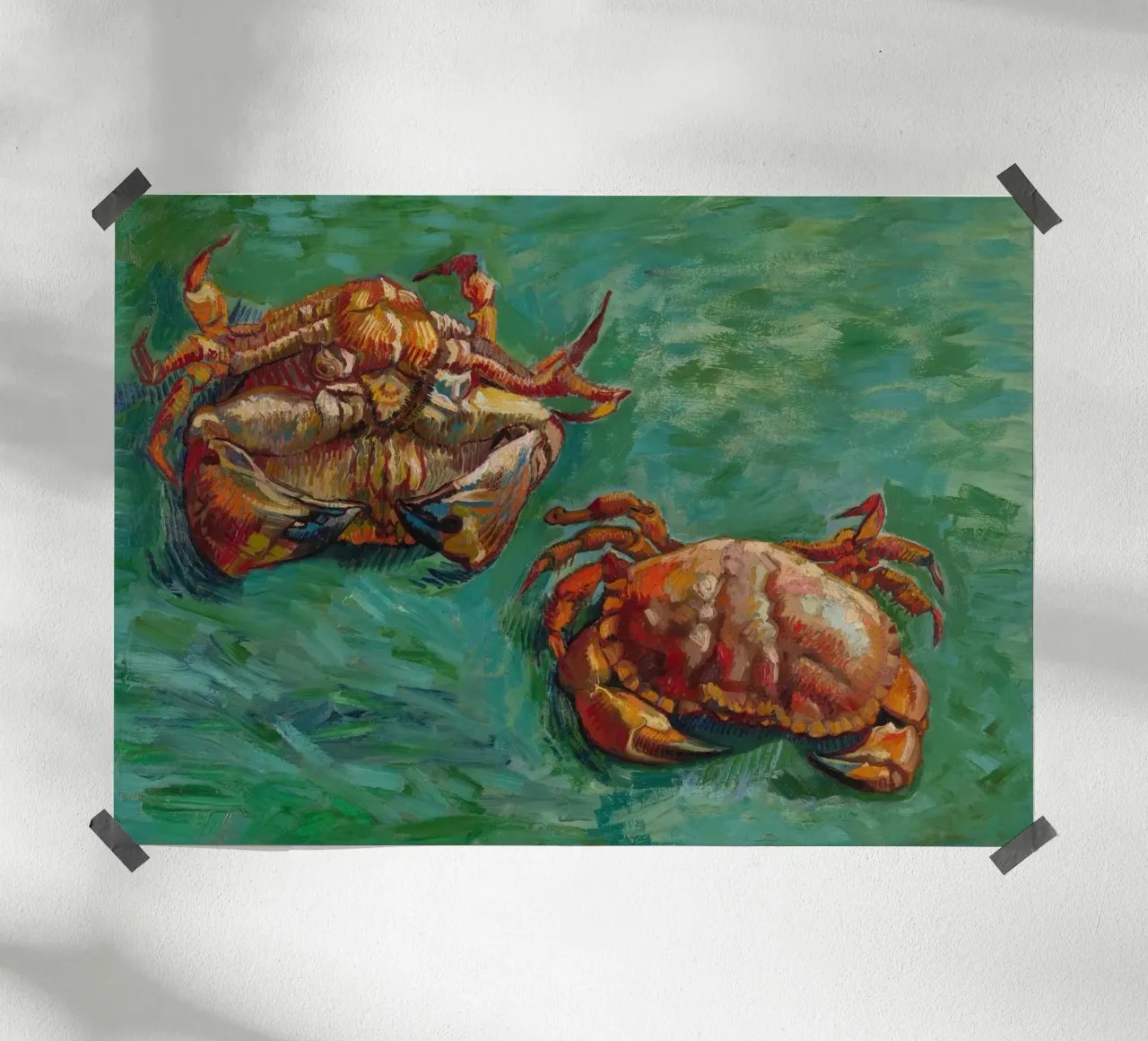 Zwei Krebse - Vincent van Gogh poster con telaio in plastica da Carinaprint