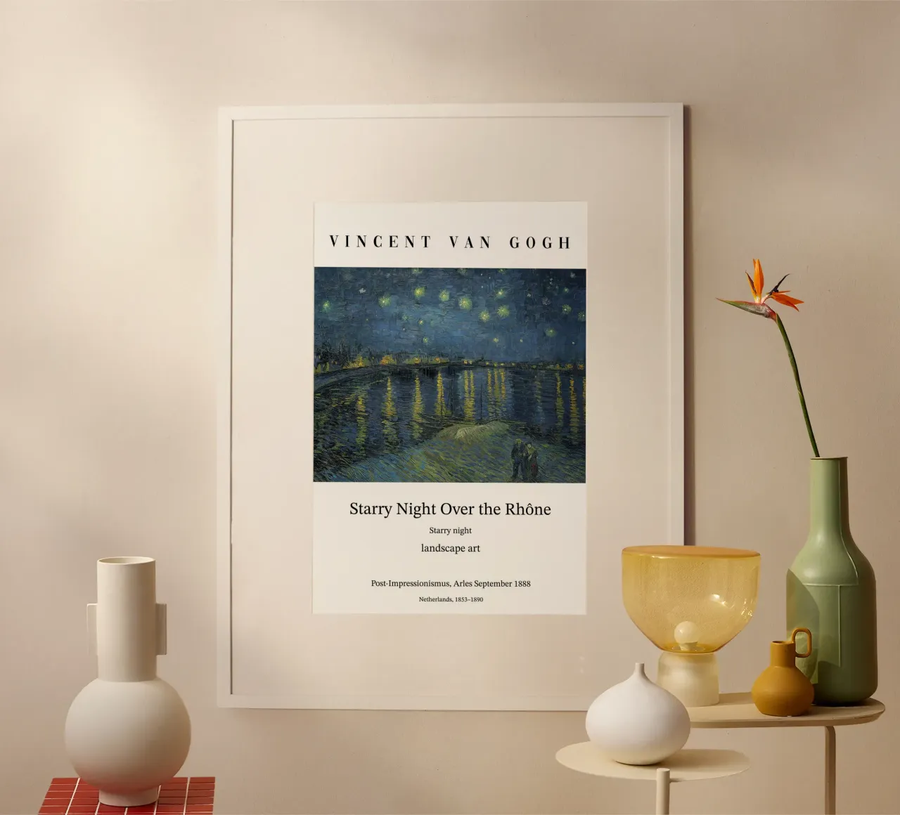 Van Gogh - Notte stellata - Rodano poster da Carinaprint