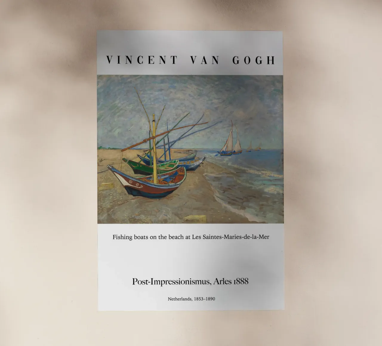 Van Gogh - Fischerboote am Strand pellicola backlit da Carinaprint
