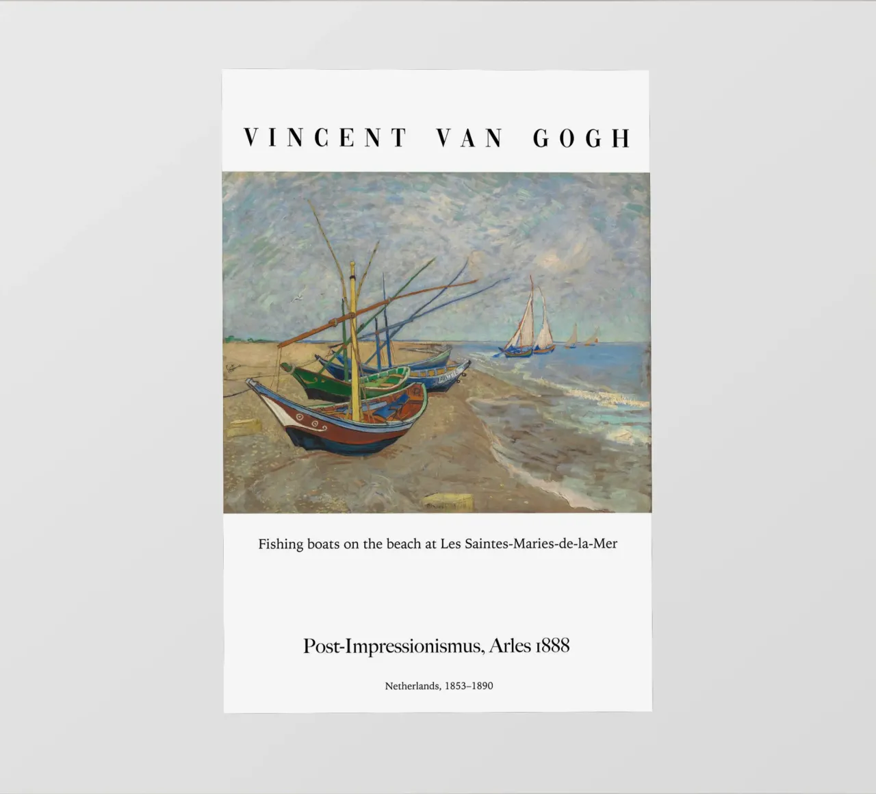 Van Gogh - Fischerboote am Strand pellicola backlit da Carinaprint
