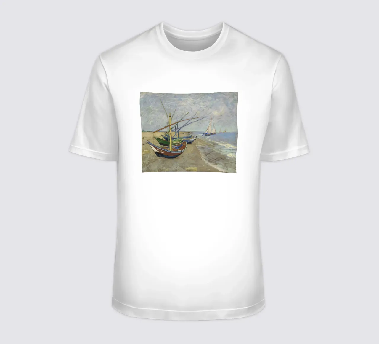 Van Gogh - Boote in Les Saintes t-shirt by Carinaprint