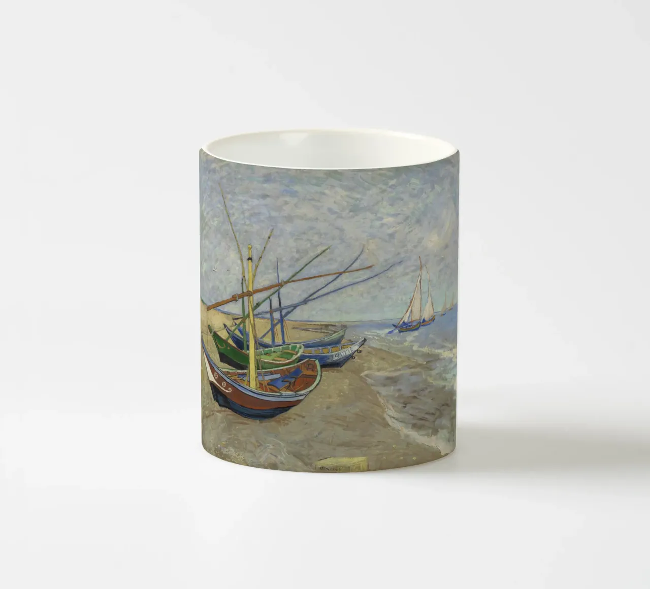 Van Gogh - Boote a Les Saintes tazza in ceramica da Carinaprint