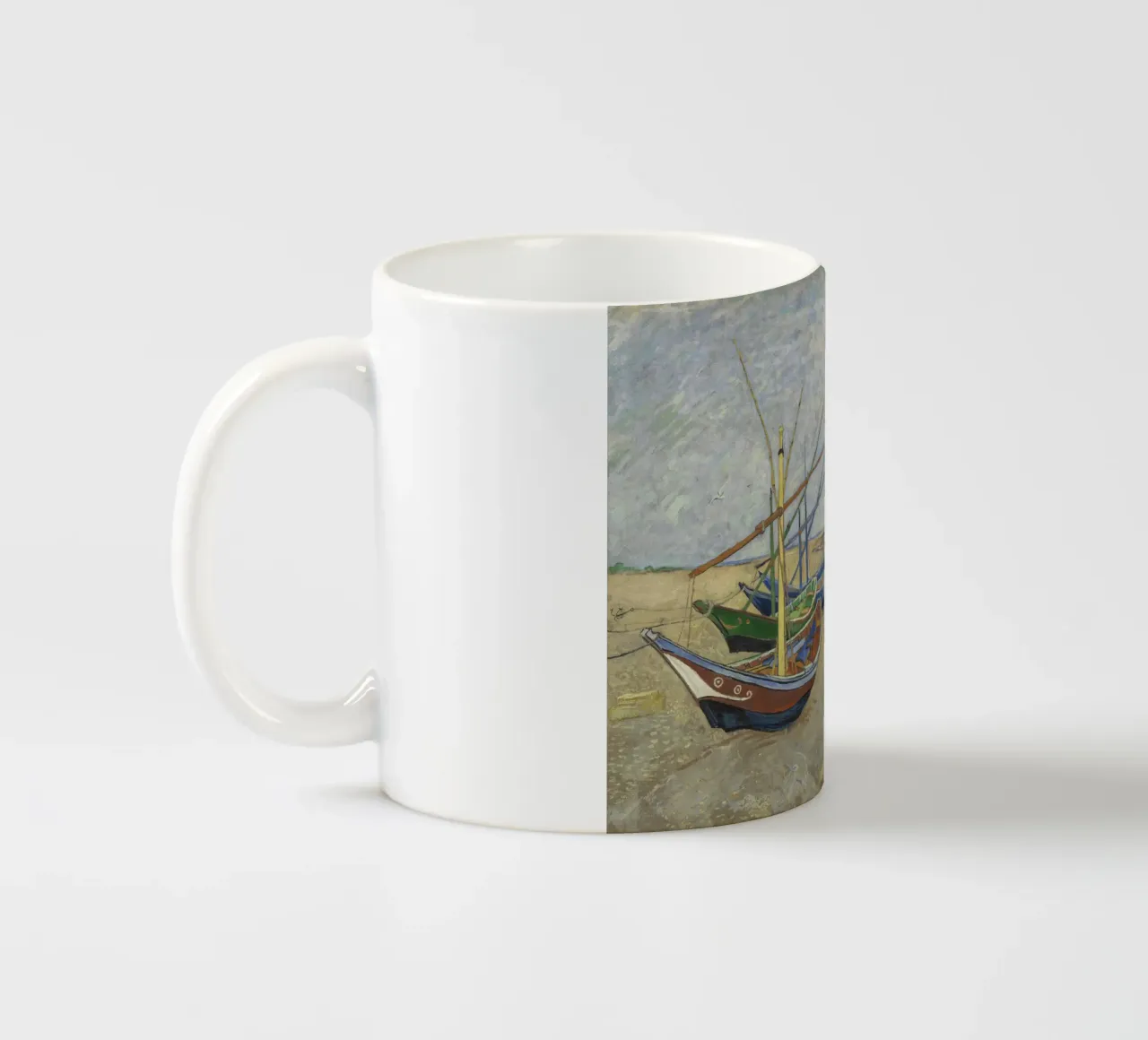 Van Gogh - Boote a Les Saintes tazza in ceramica da Carinaprint