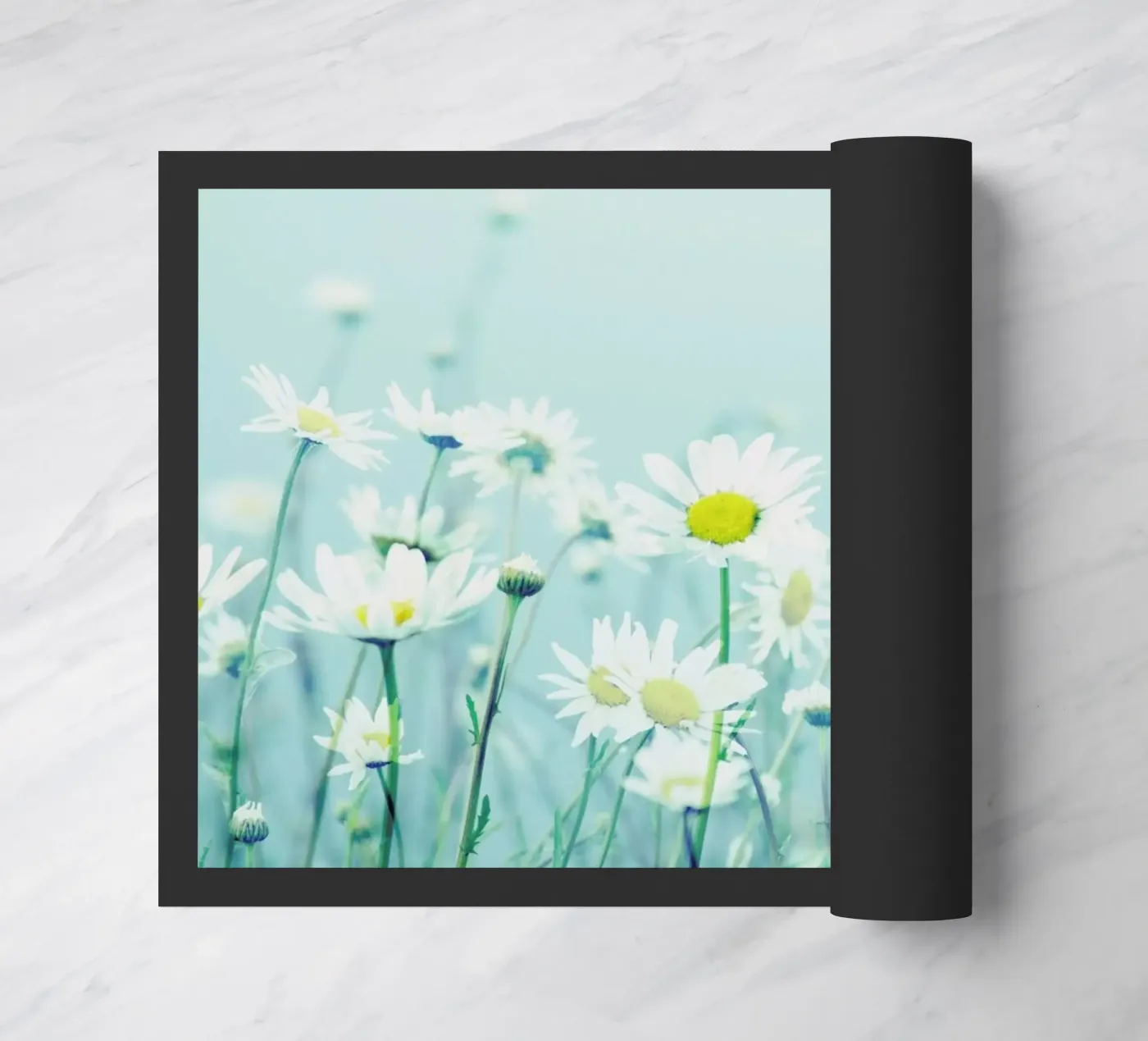 Dancing Daisies doormat by Robin Delean