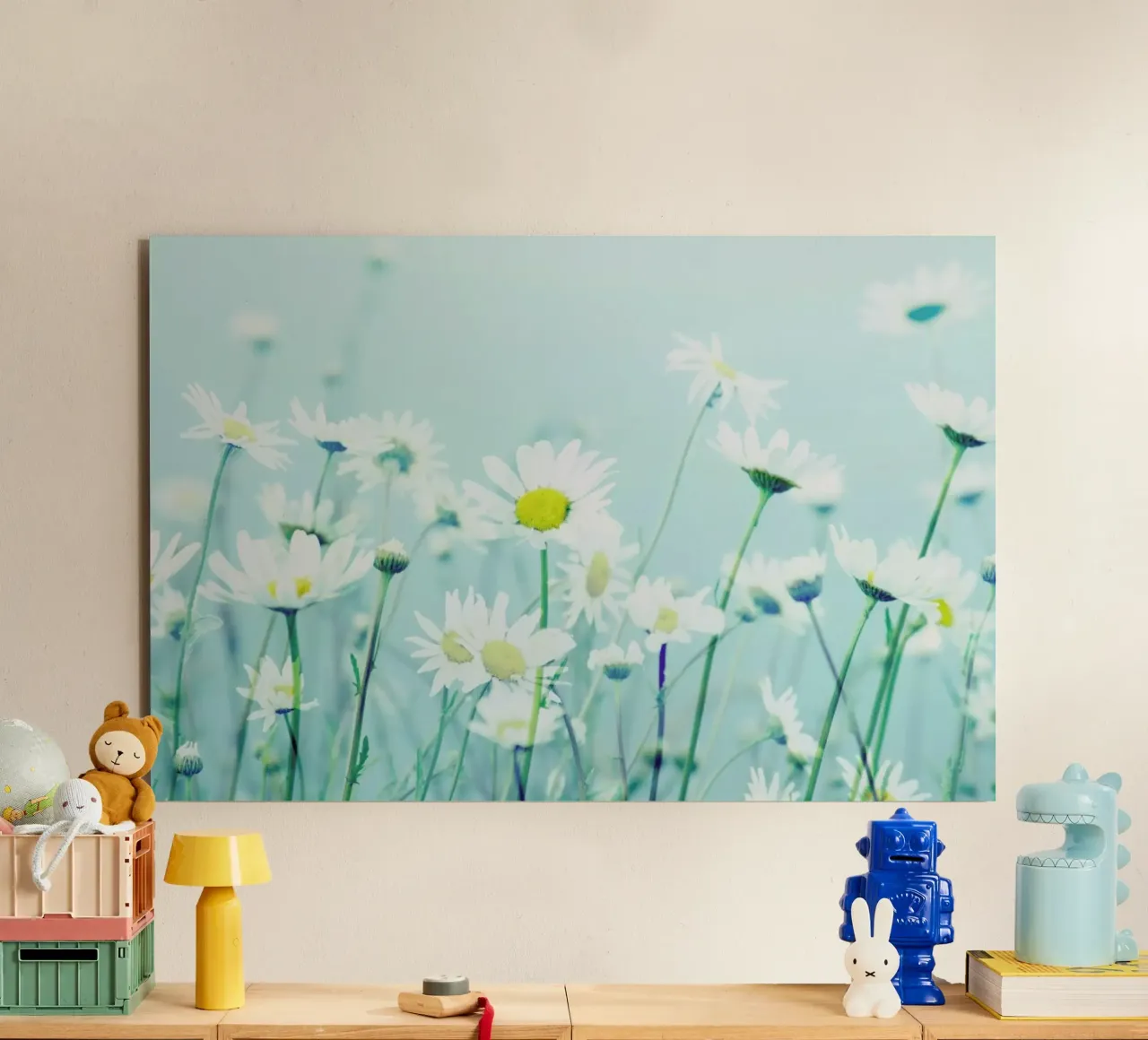 Dancing Daisies alu-dibond by Robin Delean
