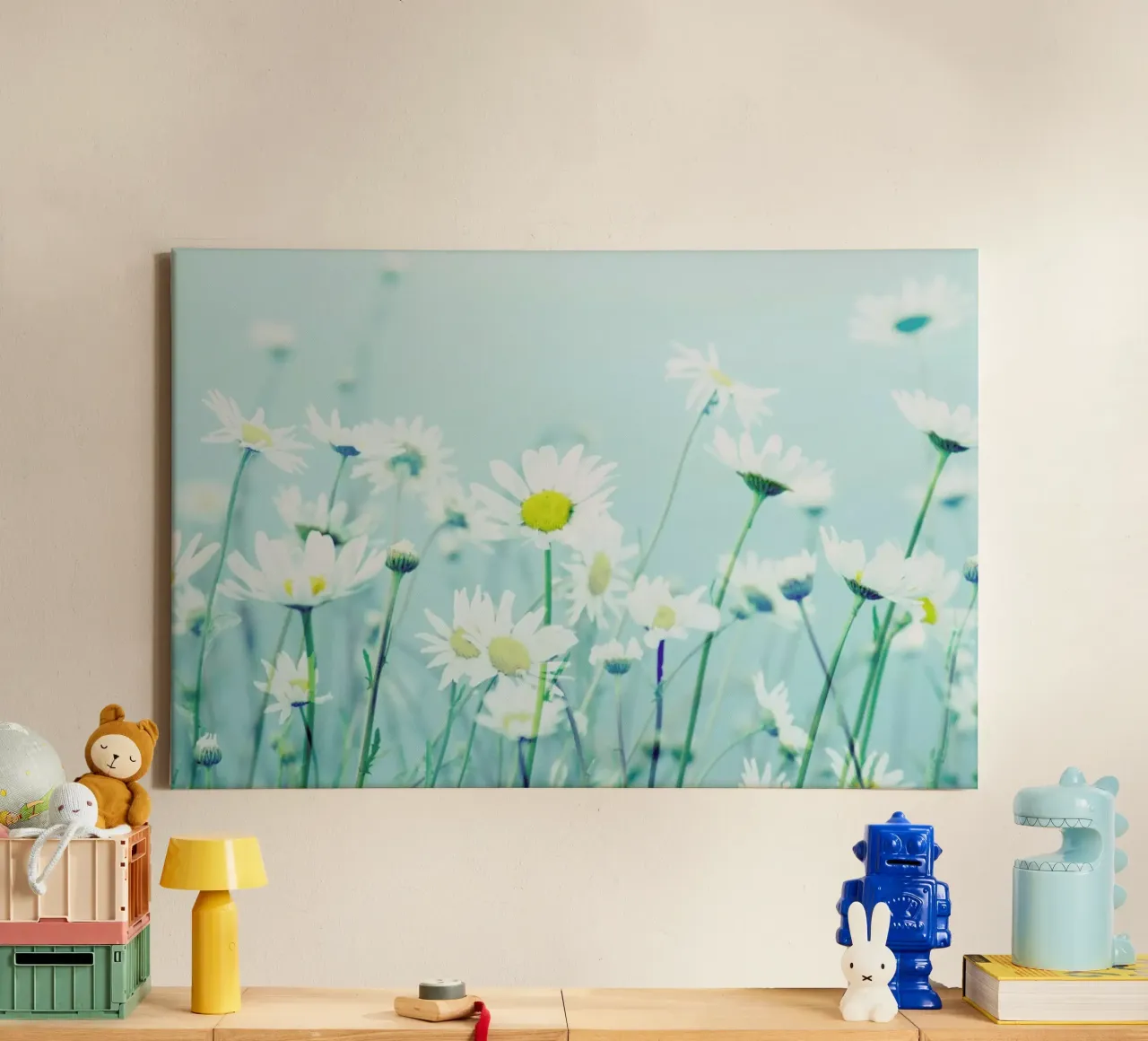 Dancing Daisies canvas by Robin Delean