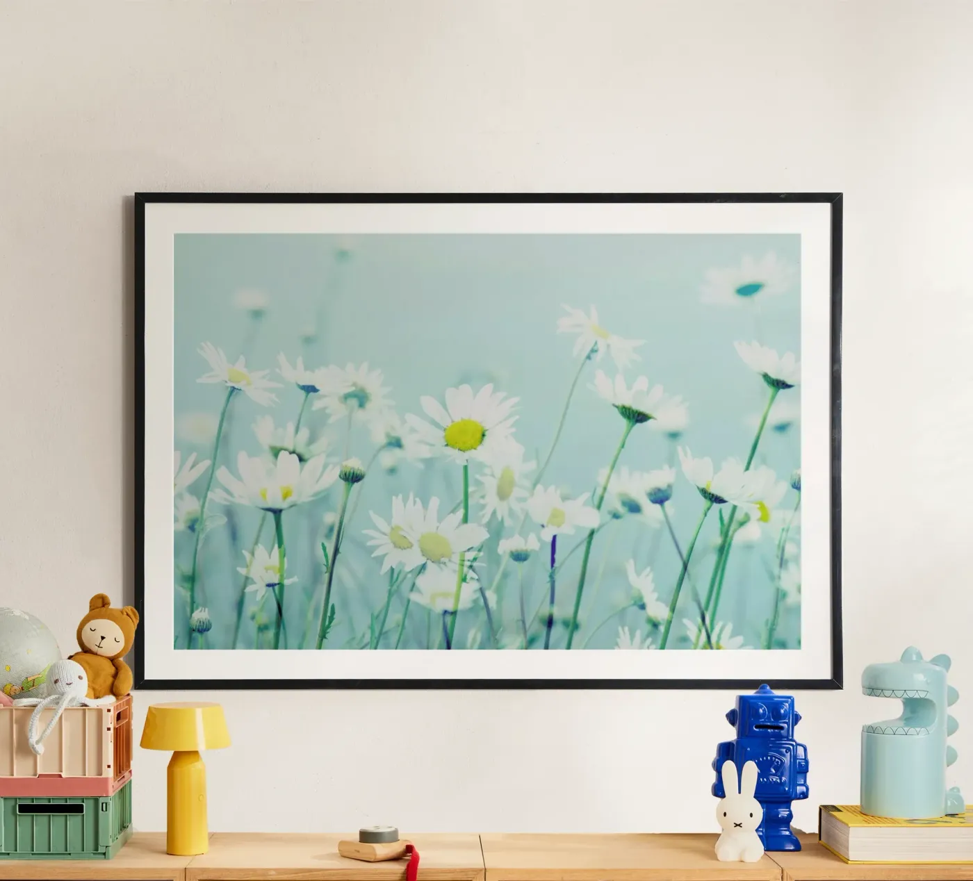 Dancing Daisies poster van Robin Delean