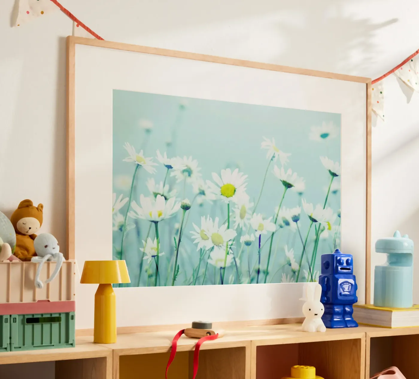 Dancing Daisies poster van Robin Delean